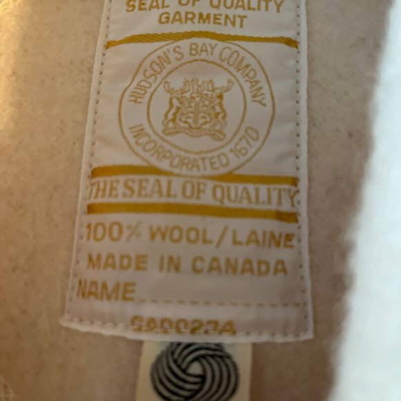 Vintage 100% Wool Hudson's Bay Point Coat Men's XL - Picture 3 of 9